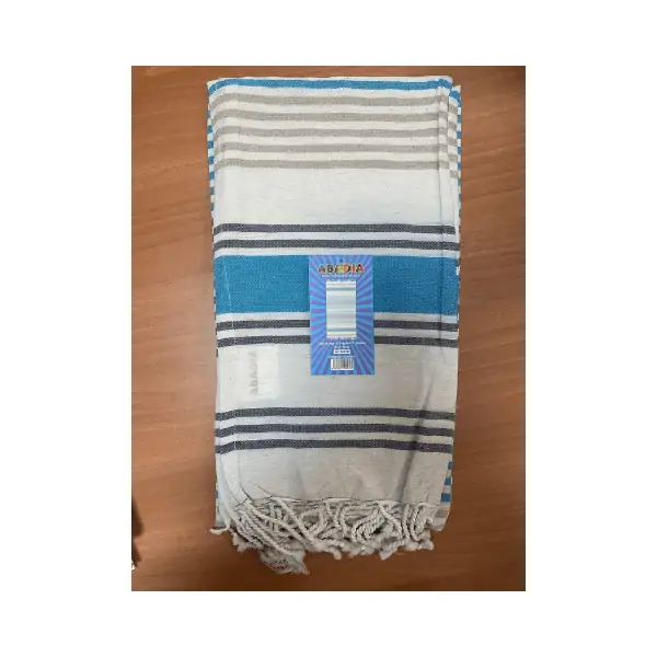1 Fouta toalla de playa pareo rayas azules